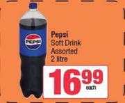 Pepsi Soft Drink Assorted-2Ltr Each