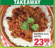 Beef Mince Curry And Rice-Per Combo