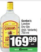 Gordon's London Dry Gin (incl. Variants)-750ml Each