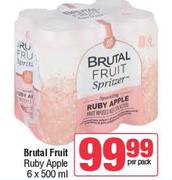 Brutal Fruit Ruby Apple-6 x 500ml Per Pack