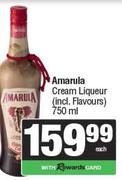 Amarula Cream Liqueur(Incl. Flavours)-750ml Each