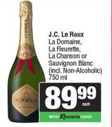 J.C.Le Roux La Domaine, La Fleurette, La Chanson Or Sauvignon Blanc(Incl. Non-Alcoholic)-750ml Each