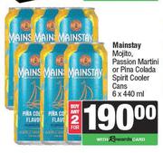 Mainstay Mojito, Passion Martini Or Pina Colada Spirit Cooler Cans-For Any 2 x 6 x 440ml