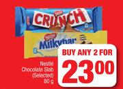 Nestle Chocolate Slab-2x80g
