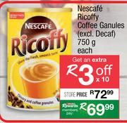 Nescafe Ricoffy Coffee Ganules-750g Each