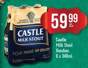 Castle Milk Stout Handies-6x340ml Per Pack