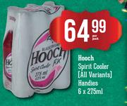 Hooch Spirit Cooler Handies-6x275ml Per Pack