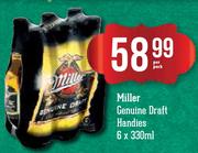 Miller Genuine Draft Handies-6x330ml Per Pack