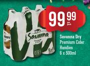 Savanna Dry Premium Cider Handies-6x500ml Per Pack