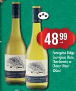 Porcupine Ridge Sauvignon Blanc, Chardonnay Or Chenin Blanc-750ml Each