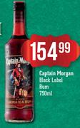 Captain Morgan Black Label Rum-750ml