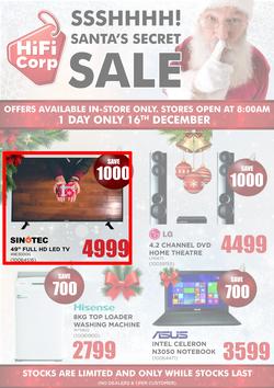 HiFi Corp : Santa's Secret Sale (16 Dec 2016 Only), page 1