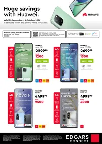 Edgars Connect : Huge Savings With Huawei (20 September - 06 October 2024)