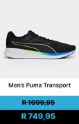 Men's Puma Transport Black/Lime Sneaker