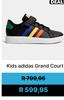 Kids adidas Grand Court Black Sneaker
