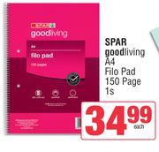 Spar Good Living A4 Filo Pad 150 Page-1s