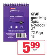 Spar Good Living Spiral Notebook A7 72 Page-1s