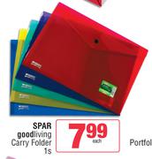 Spar Good Living Carry Folder-Each