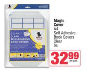 Magic Cover A4 Self Adhesive Book Covers Clear-6s Per Pack