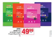 Spar Good Living A4 Bright Pastel Project Board Pad-Each