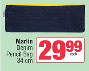 Marlin Denim Pencil Bag 34cm