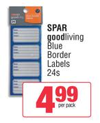 Spar Good Living Blue Border Labels-24s Per Pack