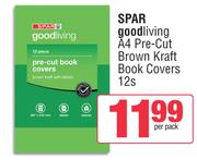 Spar Good Living A4 Pre Cut Brown Kraft Book Covers-12s Per Pack