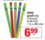 Spar Good Living Coloured Kraft Roll 1m x 480mm-Each