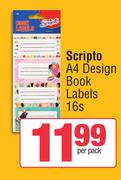 Scripto A4 Design Book Labels-16s Per Pack