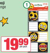 Emoji A4 Book Labels Soccer-16s Per Pack