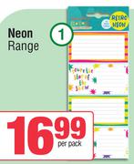Neon A4 Book Labels-16s Per Pack