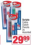 Scripto Cobra Clutch Pencils Assorted-2s