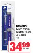Staedtler Mars Micro Clutch Pencil & Leads-4s Per Pack