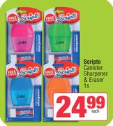 Scripto Canister Sharpener & Eraser-1s