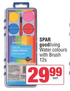 Spar Good Living Water Colours With Brush-12s