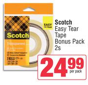 Scotch Easy Tear Tape Bonus Pack-2s Per Pack