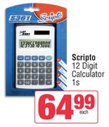Scripto 12 Digit Calculator-1s