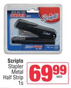 Scripto Stapler Metal Half Strip-1s