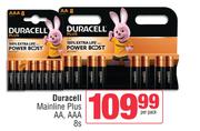 Duracell Mainline Plus AA, AAA-8s Per Pack