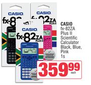 Casio FX-82ZA Plus II Scientific Calculator Black, Blue, Pink-1s