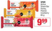 Spar Active Snack Bar Honey, Peanut, Cranberry-65g Each