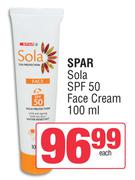 Spar Sola SPF 50 Face Cream-100ml