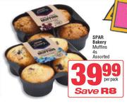 Spar Bakery Muffins Assorted-4s Per Pack