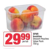 Spar Freshline Dessert Peaches Value Pack0750g Per Tub
