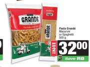 Pasta Grande Macaroni Or Spaghetti-For 2 x 500g