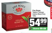 Five Roses Tagless Teabags Ceylon Blend Only-100s Per Pack