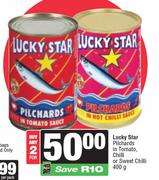 Lucky Star Pilchards In Tomato, Chilli Or Sweet Chilli-For 2 x 400g