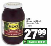 Koo Grated Or Sliced Beetroot Only-780g