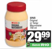 Spar Original Or Tangy Mayonnaise-750ml