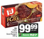 I&J FGB's Flaming Good Burgers-500g
